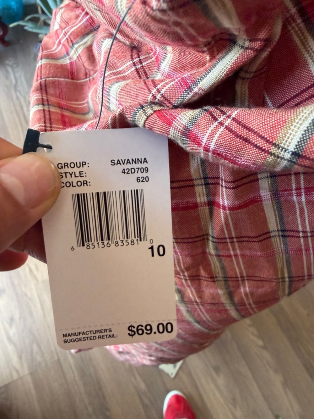 Nautica‎ Red Plaid Halter Dress - Picture 8 of 9